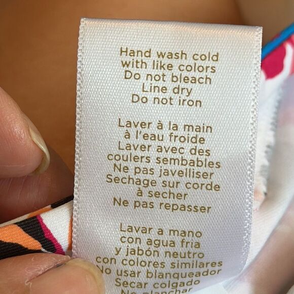 NWT Anne Cole bright multi colored floral nylon/spandex jacket UPF 50+ - Picture 9 of 9